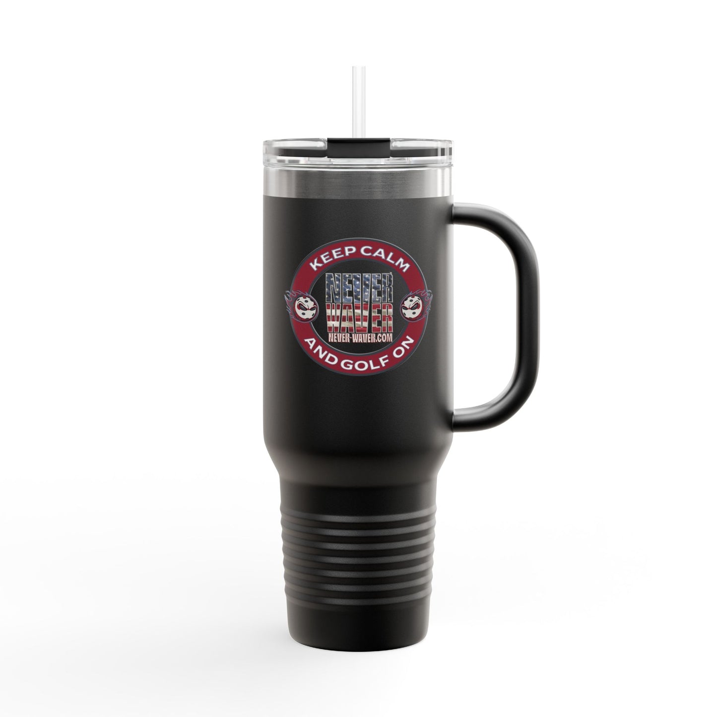 Insulated Travel Mug - "Never Waver Golf" - 40oz Sporty Drinkware - Never Waver