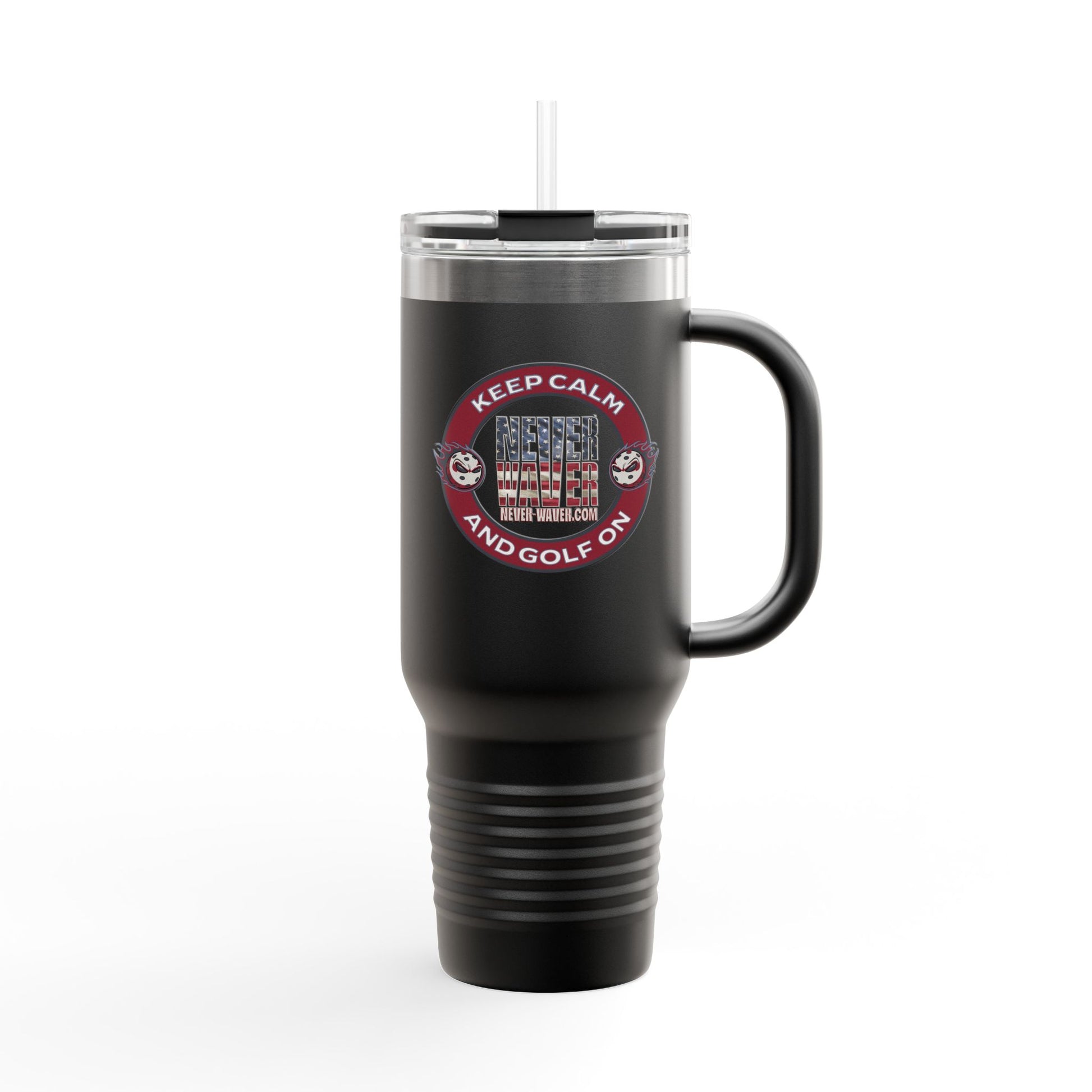 Insulated Travel Mug - "Never Waver Golf" - 40oz Sporty Drinkware - Never Waver