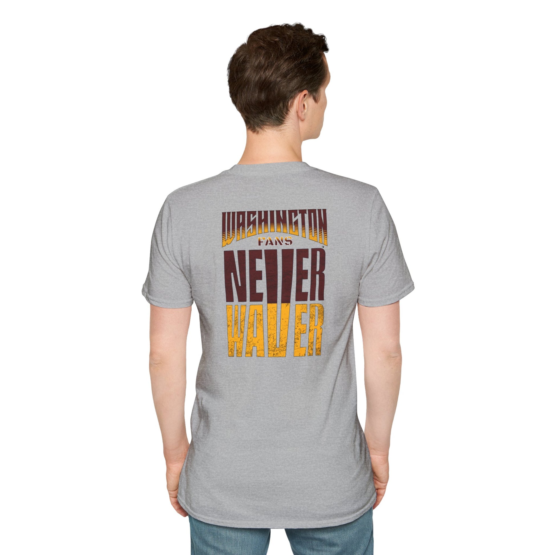 Washington Fans Never Waver Unisex Softstyle T-Shirt - Never Waver