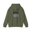 Las Vegas Fans Never Waver w Leopard Football Unisex Heavy Blend™ Hooded Sweatshirt - Cozy Oversized Style for Fans - Never Waver