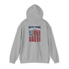 Unisex Heavy Blend™ Hooded Sweatshirt - 'New York Fans Never Waver W Leopard Football' American Pride Design - Never Waver