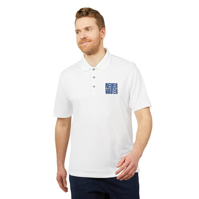 Performance Polo Shirt - "NEVER WAVER" Design