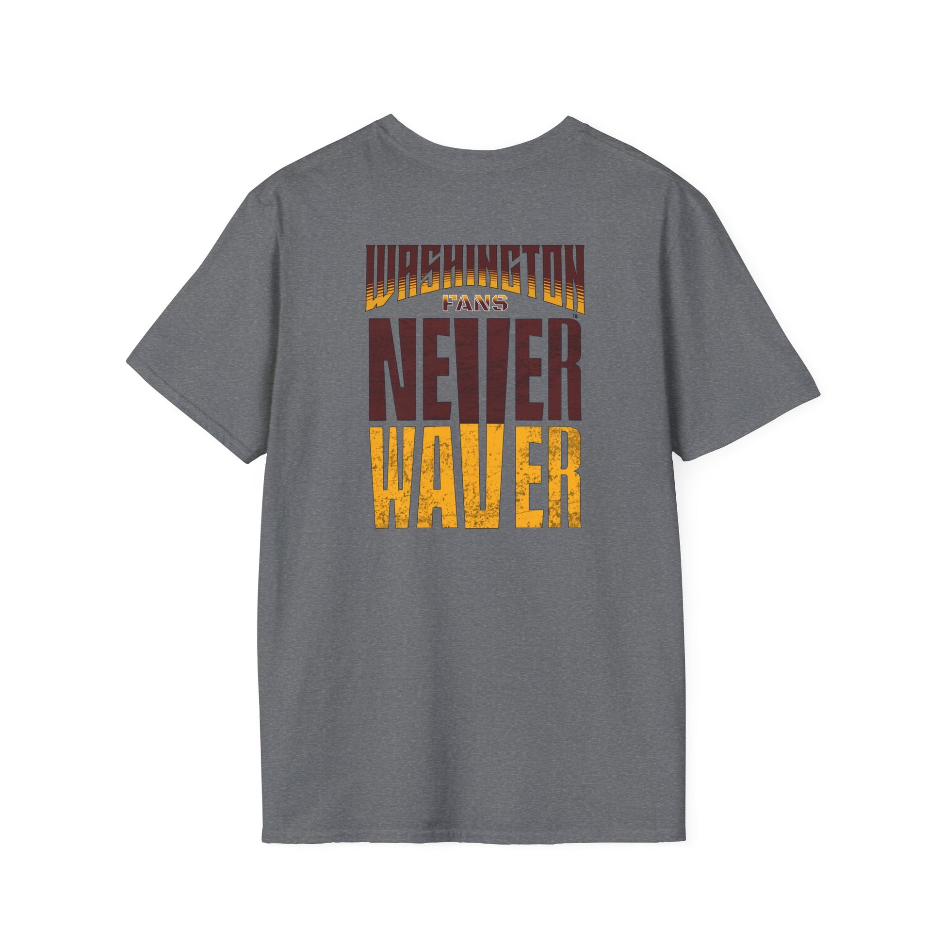 Washington Fans Never Waver Unisex Softstyle T-Shirt - Never Waver