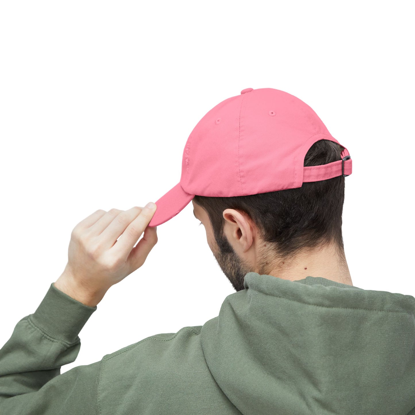 Unisex Distressed Cap - 'Never Waver' Casual Hat for Everyday Style