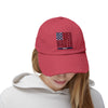 Unisex Distressed Cap - 'Never Waver' Casual Hat for Everyday Style Patriotic