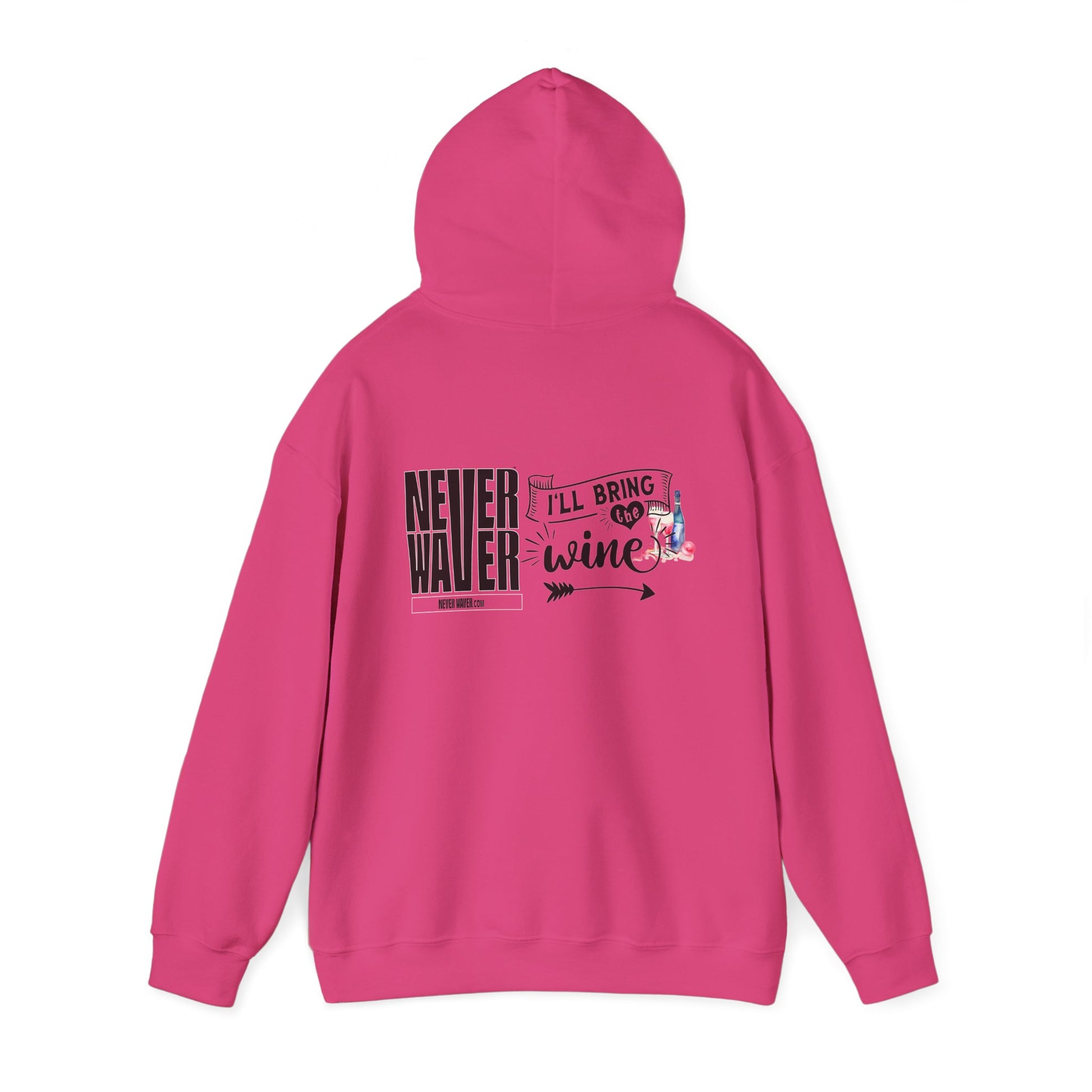 Unisex Heavy Blend™ Hooded Sweatshirt - "Never Waver I'll Bring The Wine" Inspirational Hoodie - Never Waver