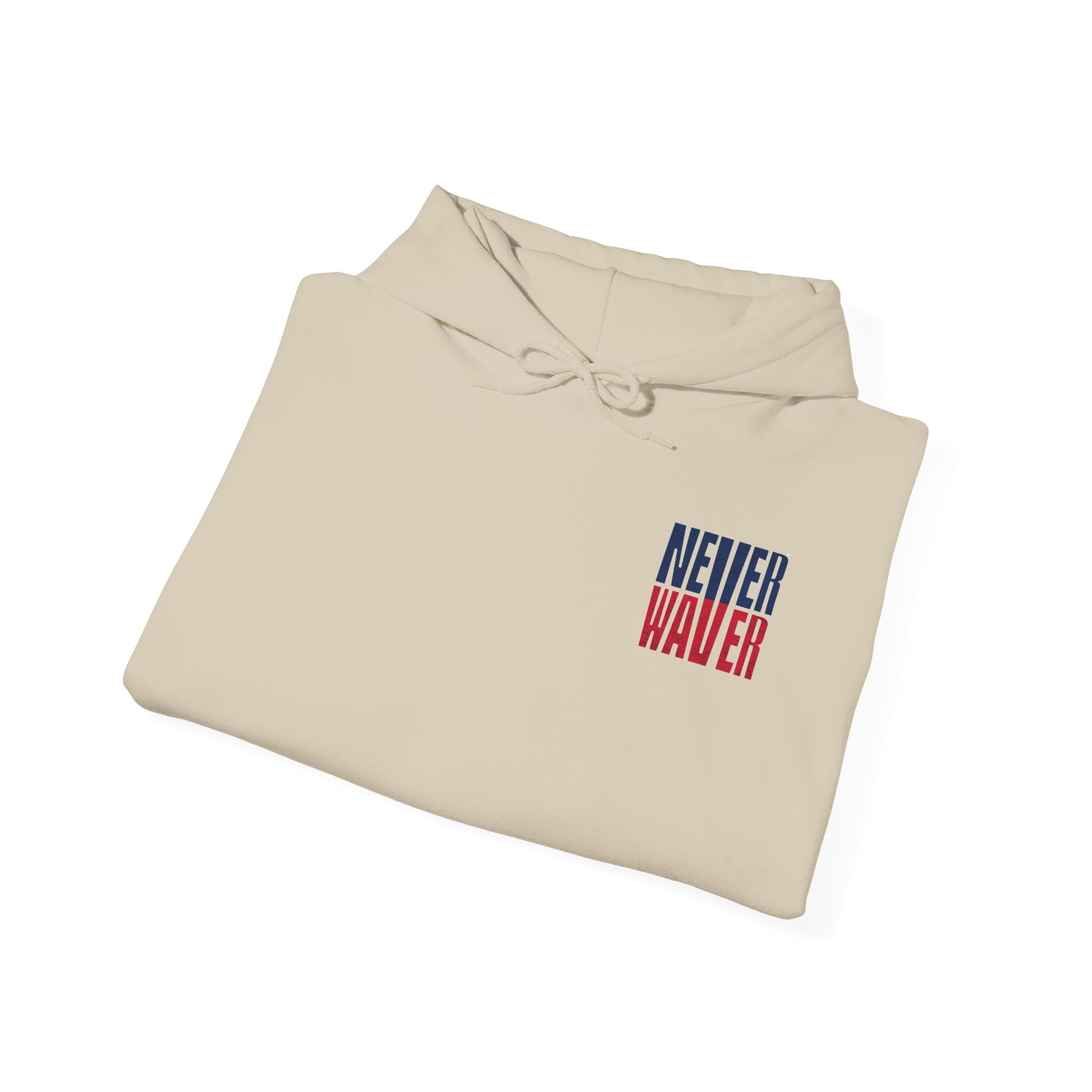 Unisex Heavy Blend™ Hooded Sweatshirt - New England Fans Never Waver w Leopard football - Never Waver