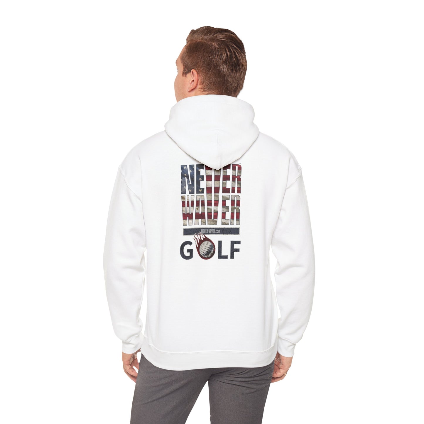 Never Waver Golf Hoodie - Unisex Heavy Blend™ Sweatshirt - Never Waver