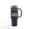Seattle Fans Never Waver W-Leopard Football Insulated Travel Mug, 40oz - Never Waver