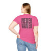 Never Waver” Jesus a bold, eye-catching design that reflects a steadfast faith and confidence in Christ. Unisex Soft style T-Shirt - Never Waver
