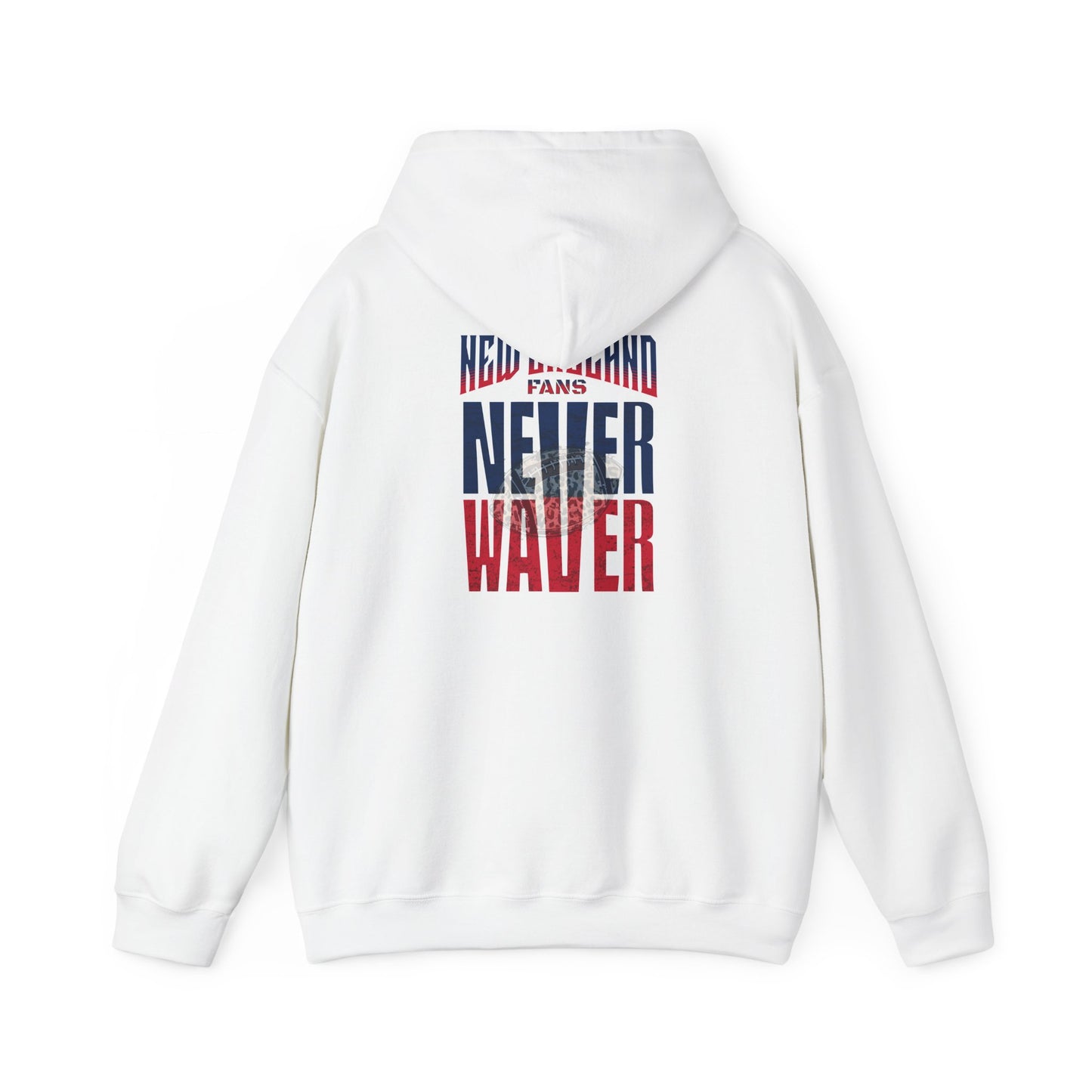 Unisex Heavy Blend™ Hooded Sweatshirt - New England Fans Never Waver w Leopard football - Never Waver
