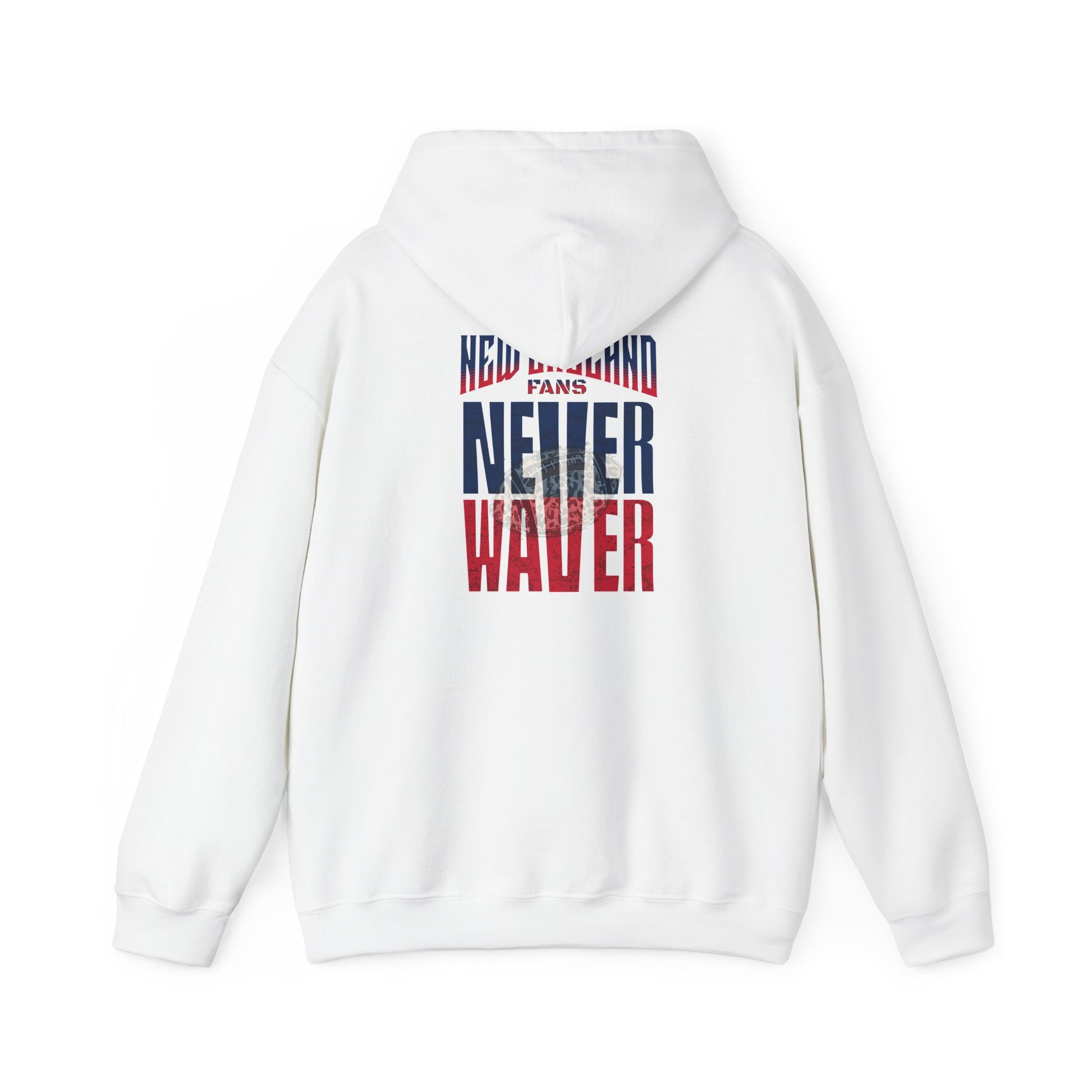 Unisex Heavy Blend™ Hooded Sweatshirt - New England Fans Never Waver w Leopard football - Never Waver