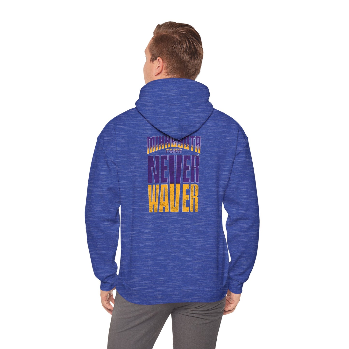 Unisex Heavy Blend™ Hoodie - "Minnesota Fans Never Waver" Design for Comfort and Motivation - Never Waver