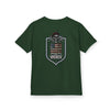 Patriotic Kids Heavy Cotton Tee - 'America Never Waver' USA Graphic Tee - Never Waver