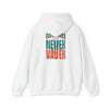 Unisex Heavy Blend™ Hooded Sweatshirt -Miami Fans  NEVER WAVER w Leopard Football | Cozy Streetwear for Every Day - Never Waver