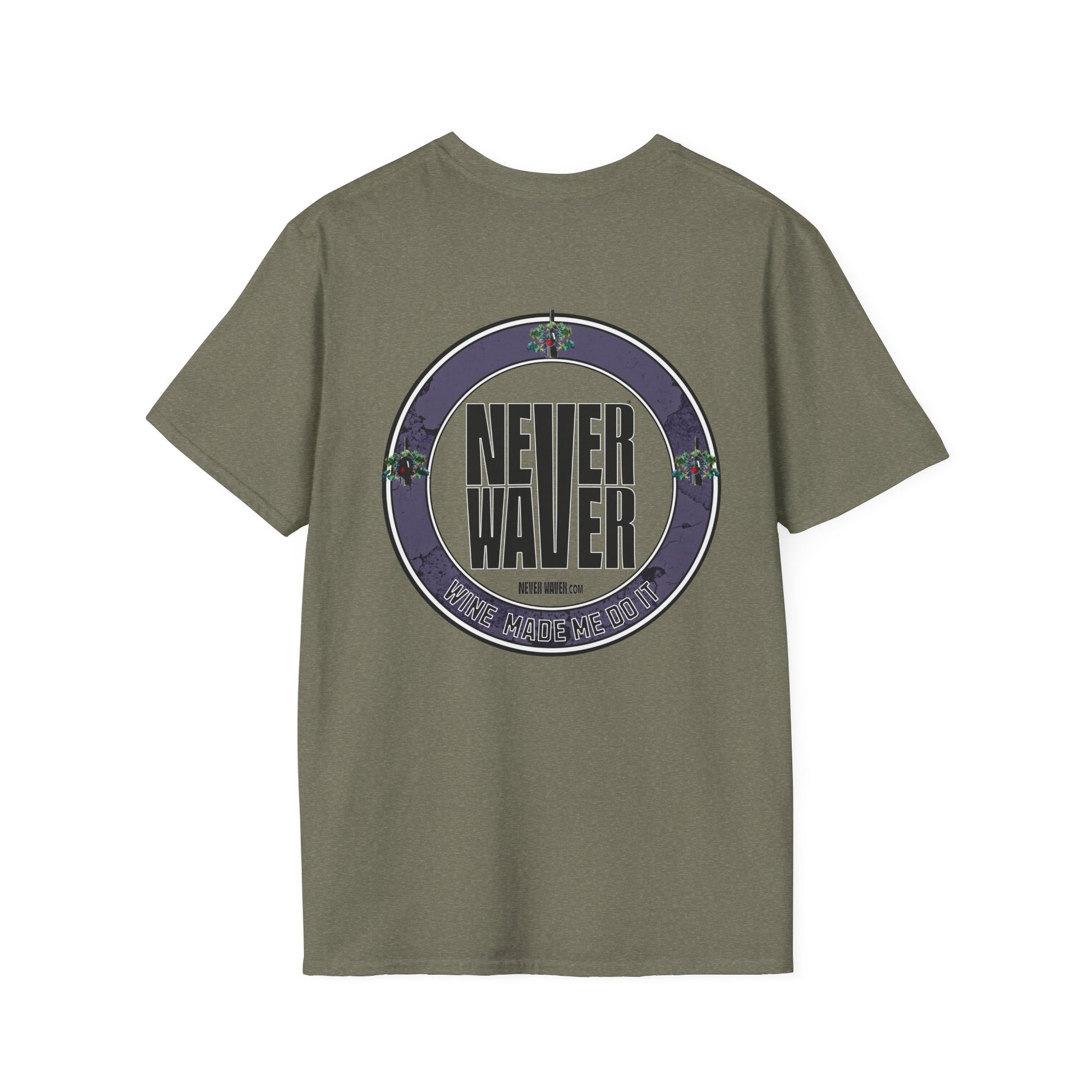 Never Waver Wine Made Me Do It Unisex Soft style T-Shirt - Never Waver