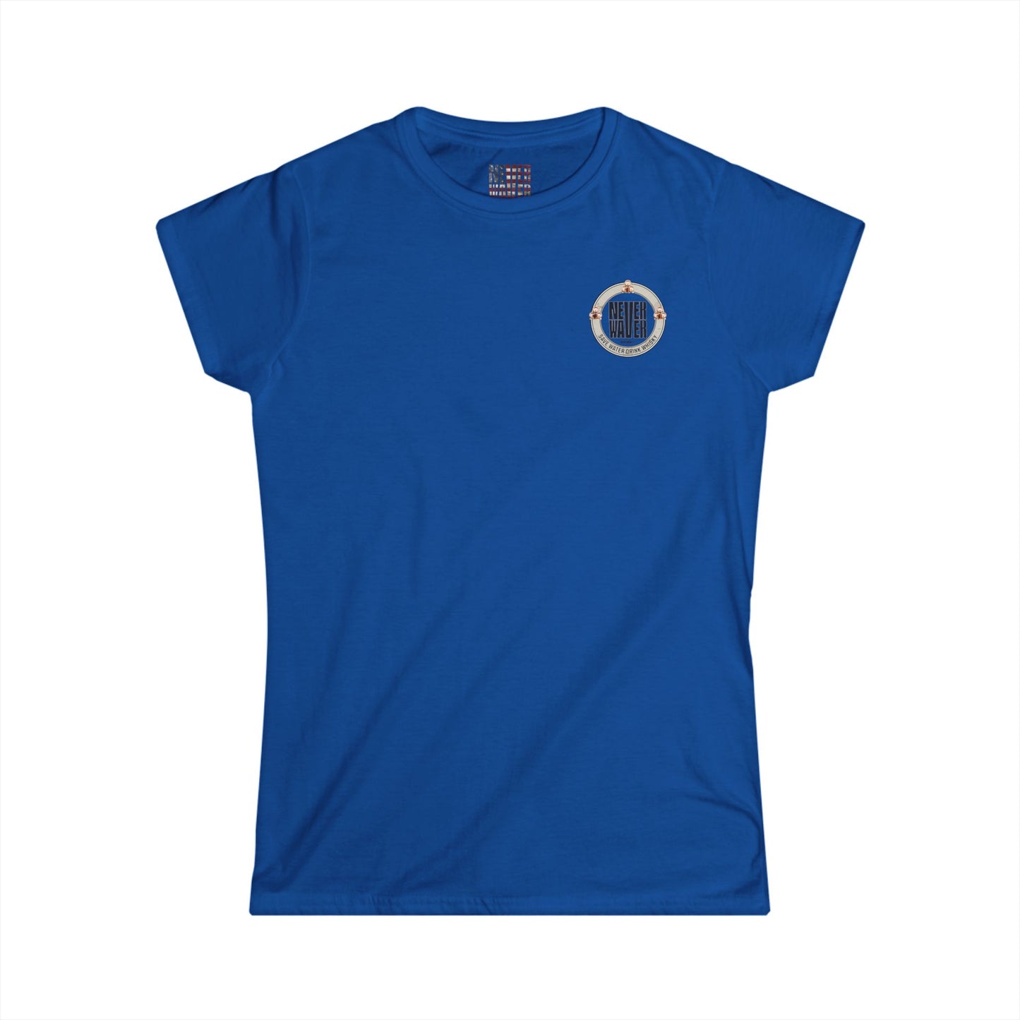 Never Waver Save Water, Drink Whisky Women's Soft Style Tee - - Never Waver