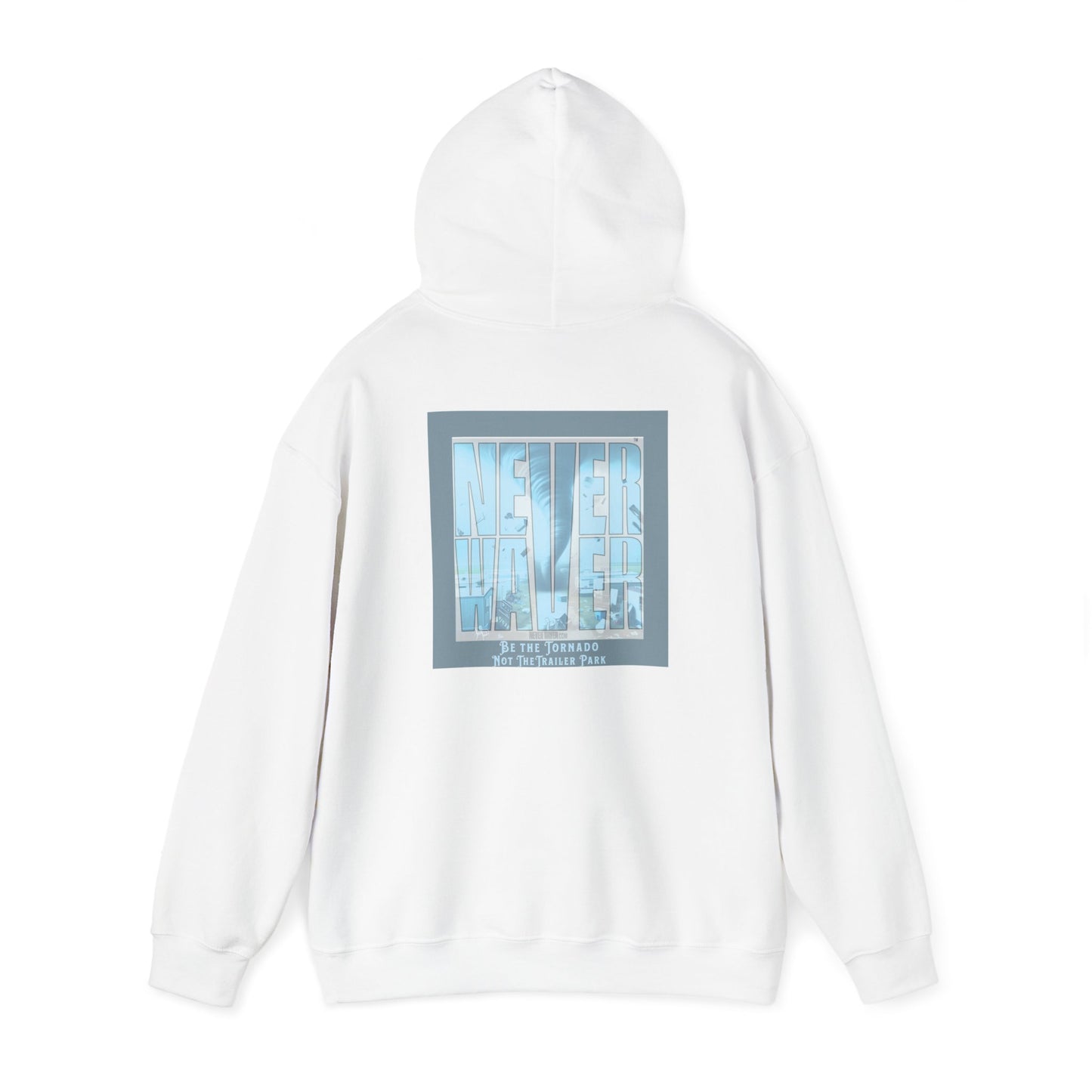 Cozy Unisex Hooded Sweatshirt - "Never Waver" Motivational Design - Never Waver