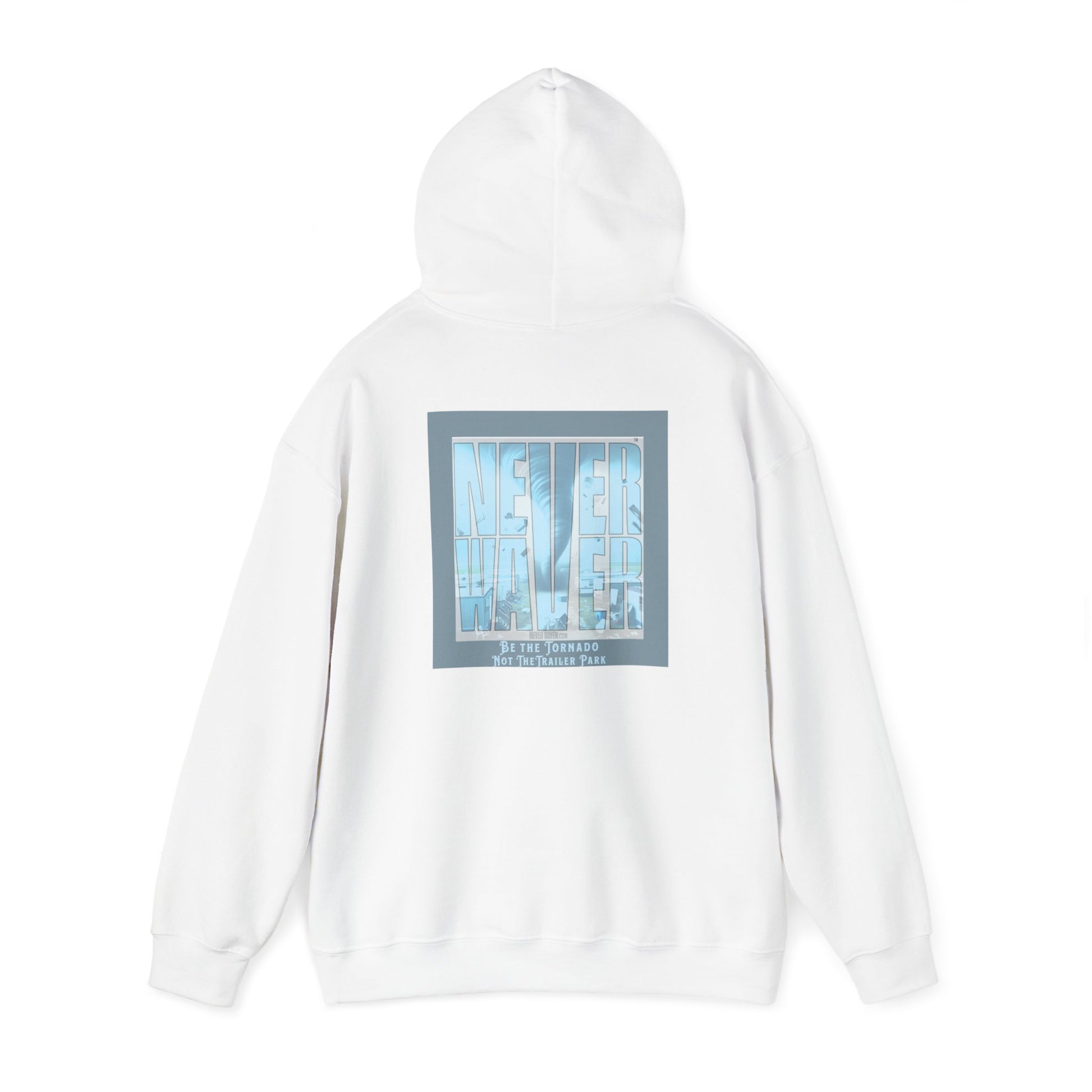 Cozy Unisex Hooded Sweatshirt - "Never Waver" Motivational Design - Never Waver