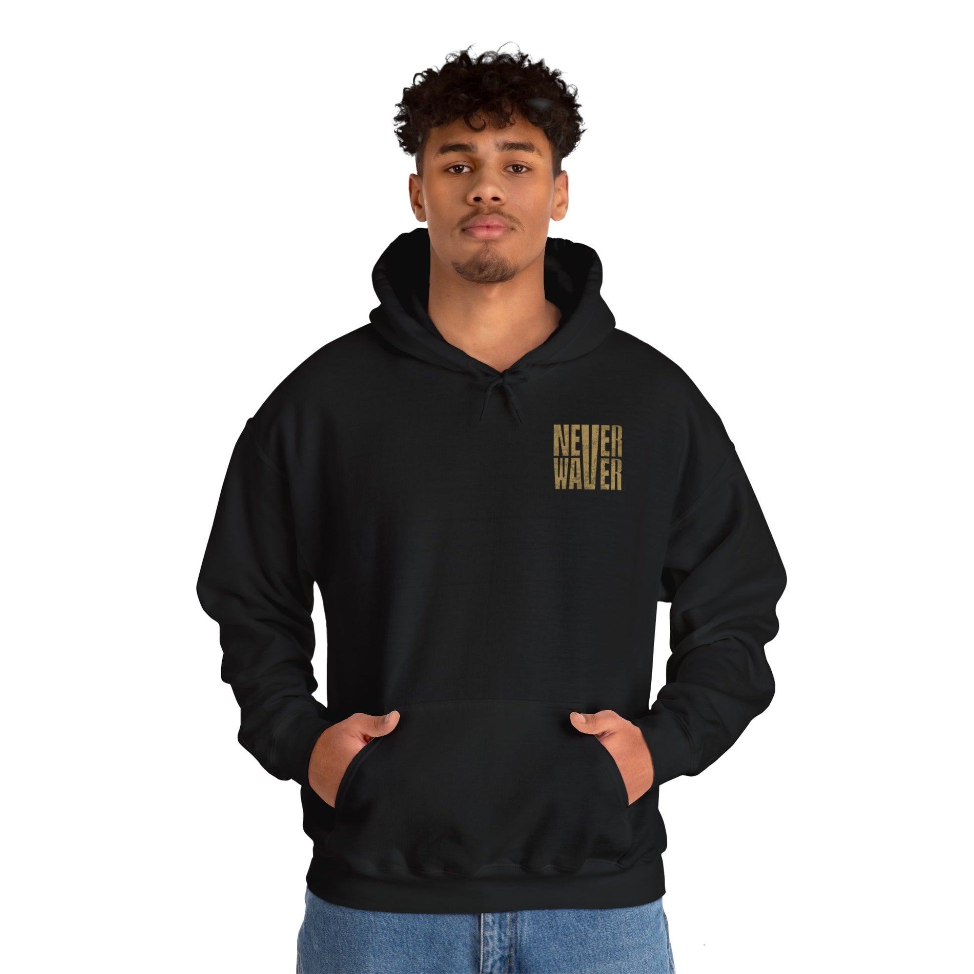 New Orleans Fans Never Waver Unisex Heavy Blend™ Hoodie - Motivational Sweatshirt for Fans - Never Waver
