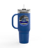 True Americans Never Waver They Always Back The Blue   Insulated Travel Mug, 40oz - Never Waver