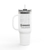 Insulated Travel Mug - "Never Waver” Jesus a bold, eye-catching design that reflects a steadfast faith and confidence in Christ. " - 40oz Sporty Drinkware - Never Waver