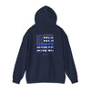 Never Waver Back The Blue Hoodie - Unisex Heavy Blend Sweatshirt - Never Waver