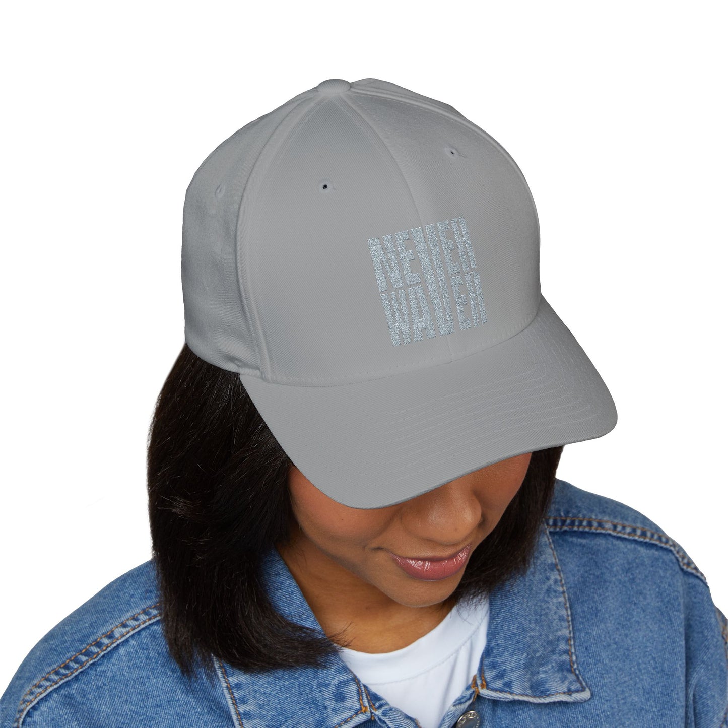 Embroidered Motivational Baseball Cap - 'Never Waver' - Perfect for Outdoor Enthusiasts