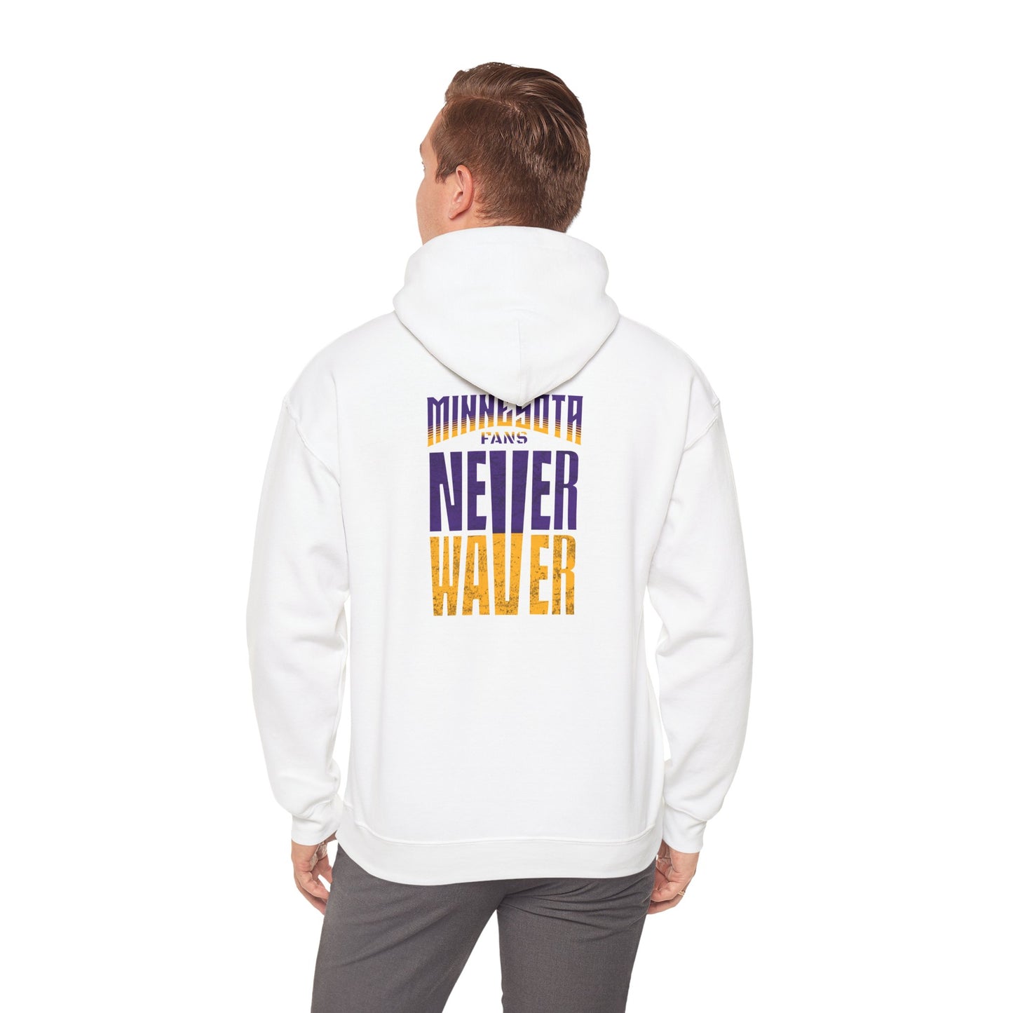 Unisex Heavy Blend™ Hoodie - "Minnesota Fans Never Waver" Design for Comfort and Motivation - Never Waver