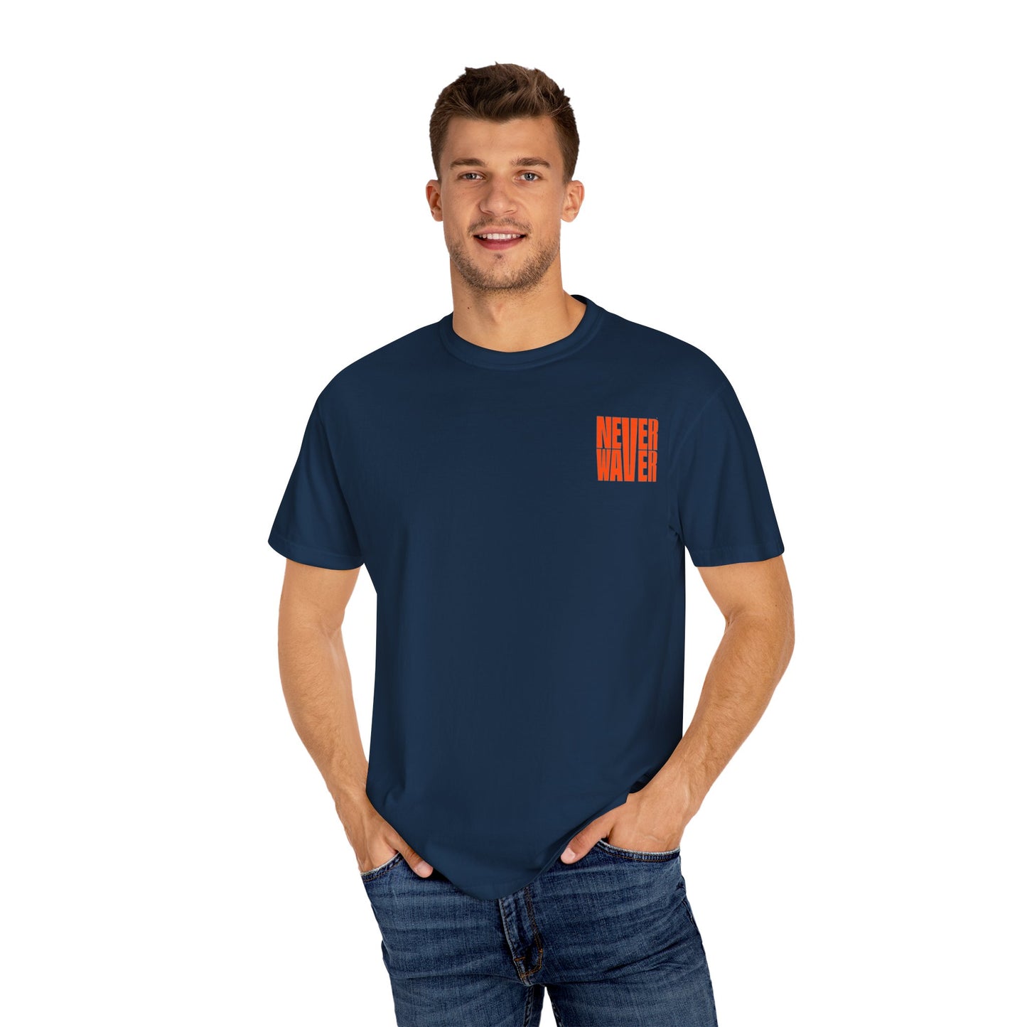 Unisex Garment-Dyed T-Shirt - 'Never Waver Oh Honey I am that Mom' Design - Never Waver