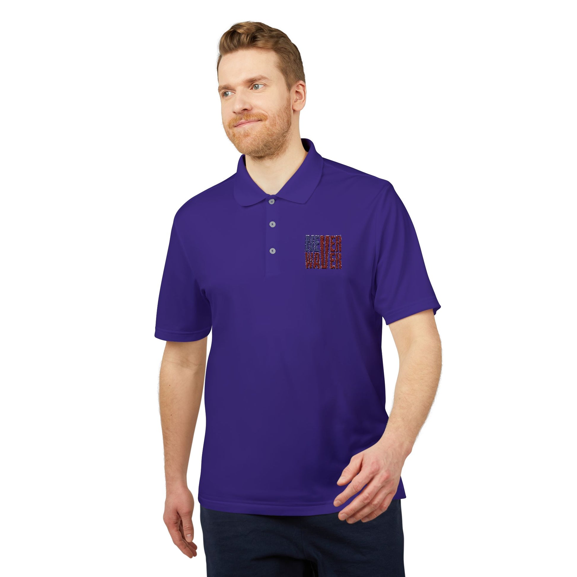 Never Waver Embroidered adidas Unisex Performance Polo - Never Waver