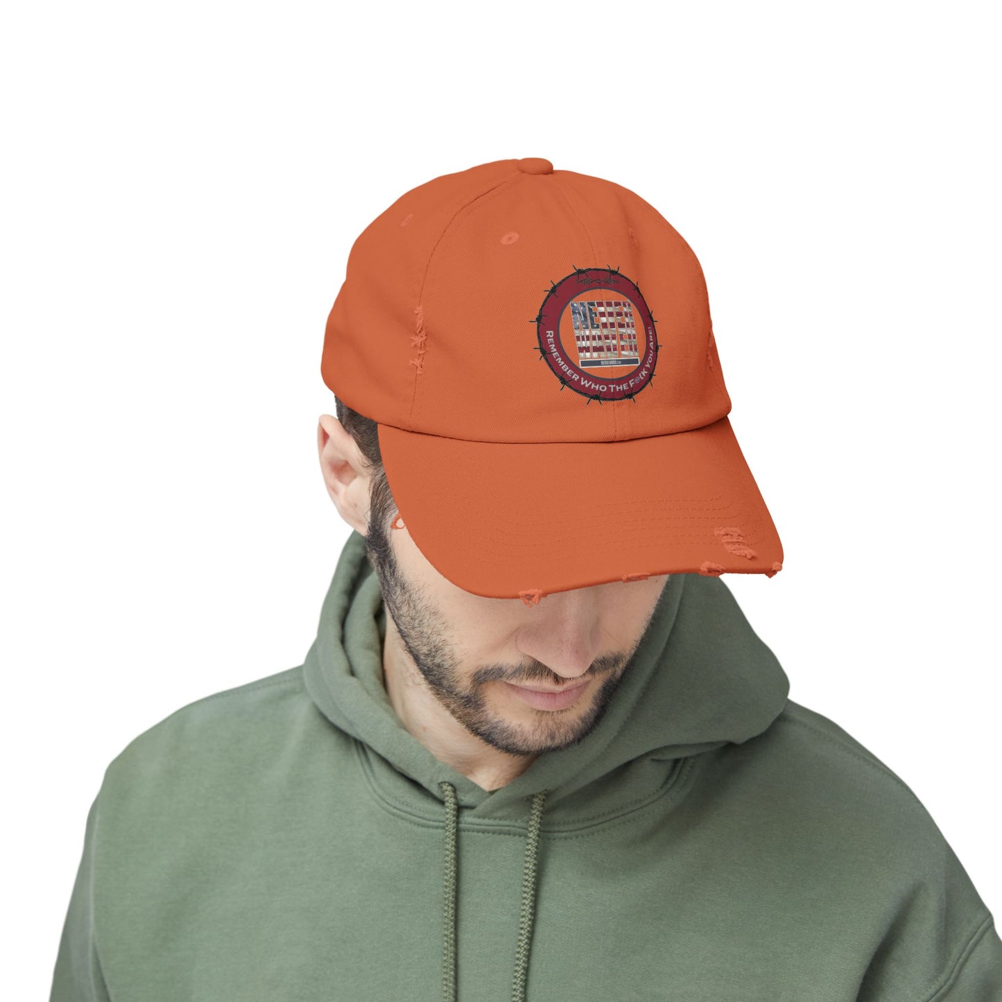 Distressed Cap - Never Waver Remember Who The  F@{k You Are -Statement Hat for Everyday Style