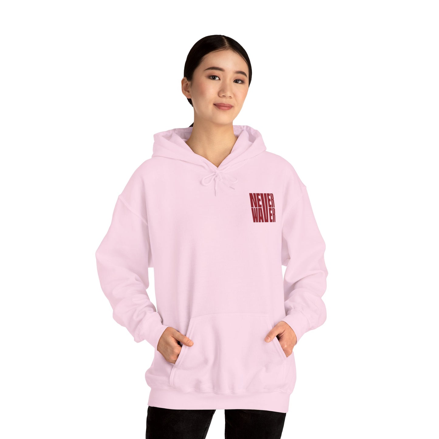 Unisex Heavy Blend™ Hoodie - 'Never Waver Just A Mom Trying Not to Raise A&&holes' - Never Waver