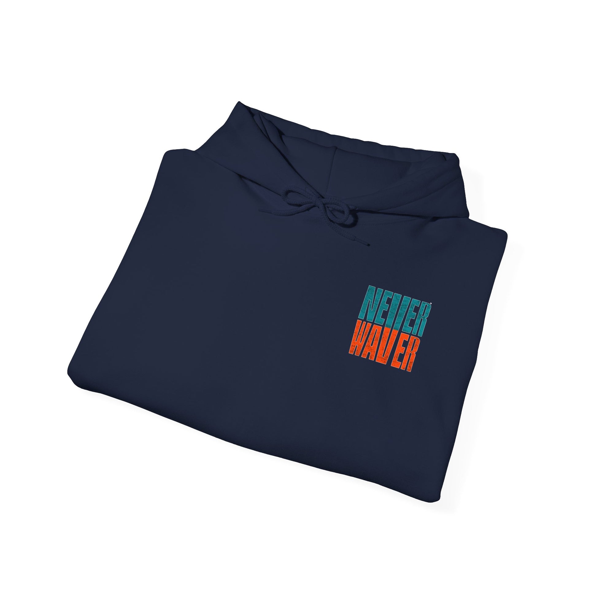 Unisex Heavy Blend™ Hooded Sweatshirt - "Miami Fans Never Waver" Inspirational Hoodie - Never Waver