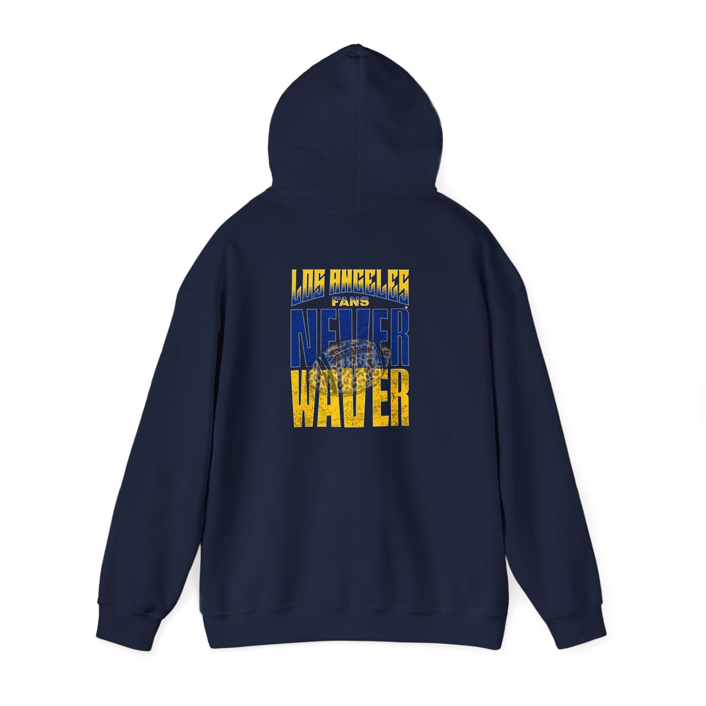 Unisex Heavy Blend™ Hooded Sweatshirt - Los Angeles Fans  NEVER WAVER w Leopard Football | Cozy Streetwear for Every Day - Never Waver
