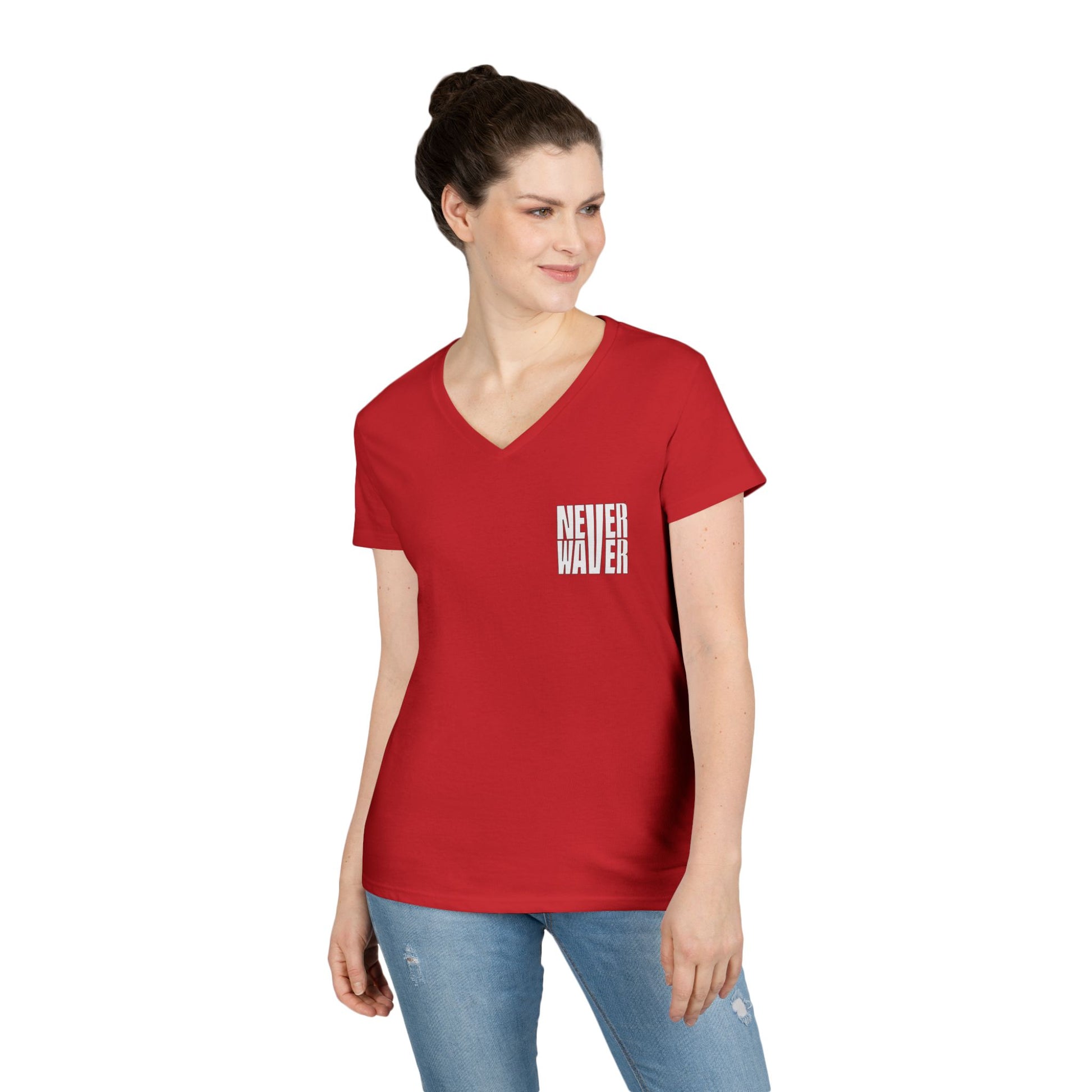 Never Waver Best Mom Ever V-Neck T-Shirt | Perfect Gift for Mother's Day | Casual Everyday Wear - Never Waver