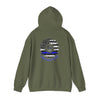 Never Waver Always Back the Blue Hooded Sweatshirt - Unisex Heavy Blend™ - Never Waver