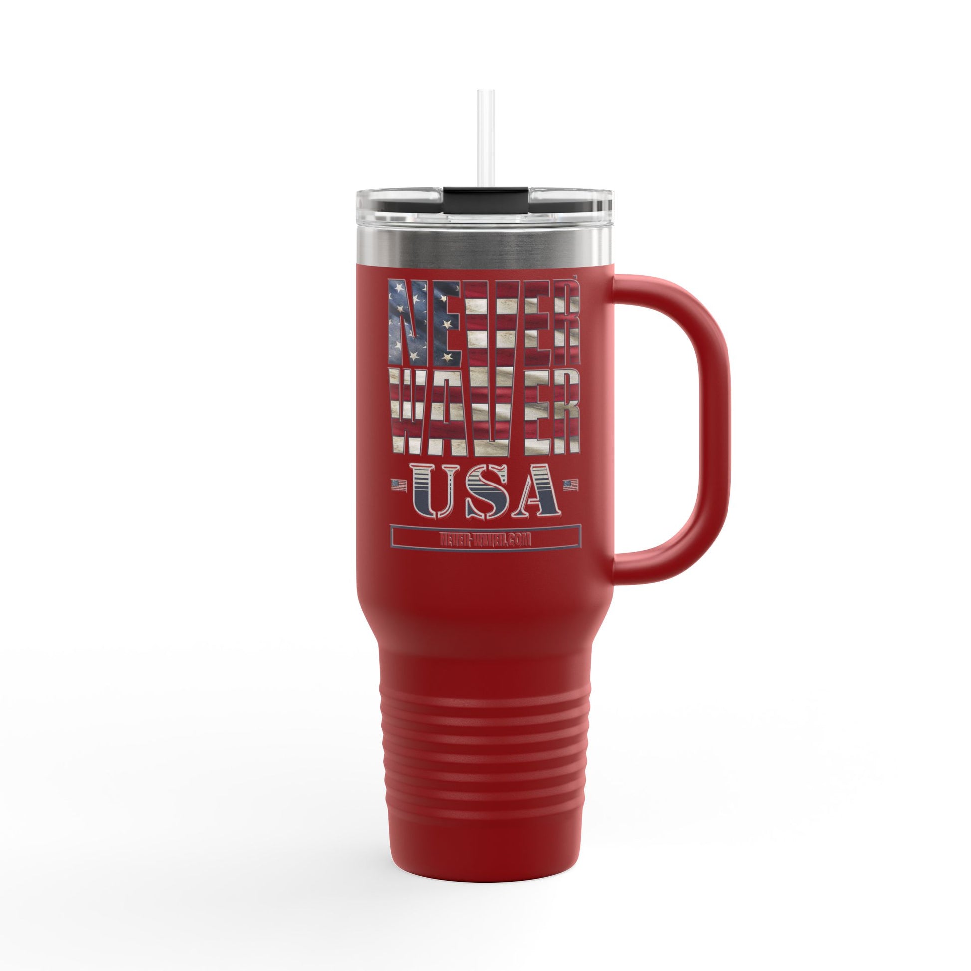 Never   Waver USA Insulated Travel Mug, 40oz - Never Waver