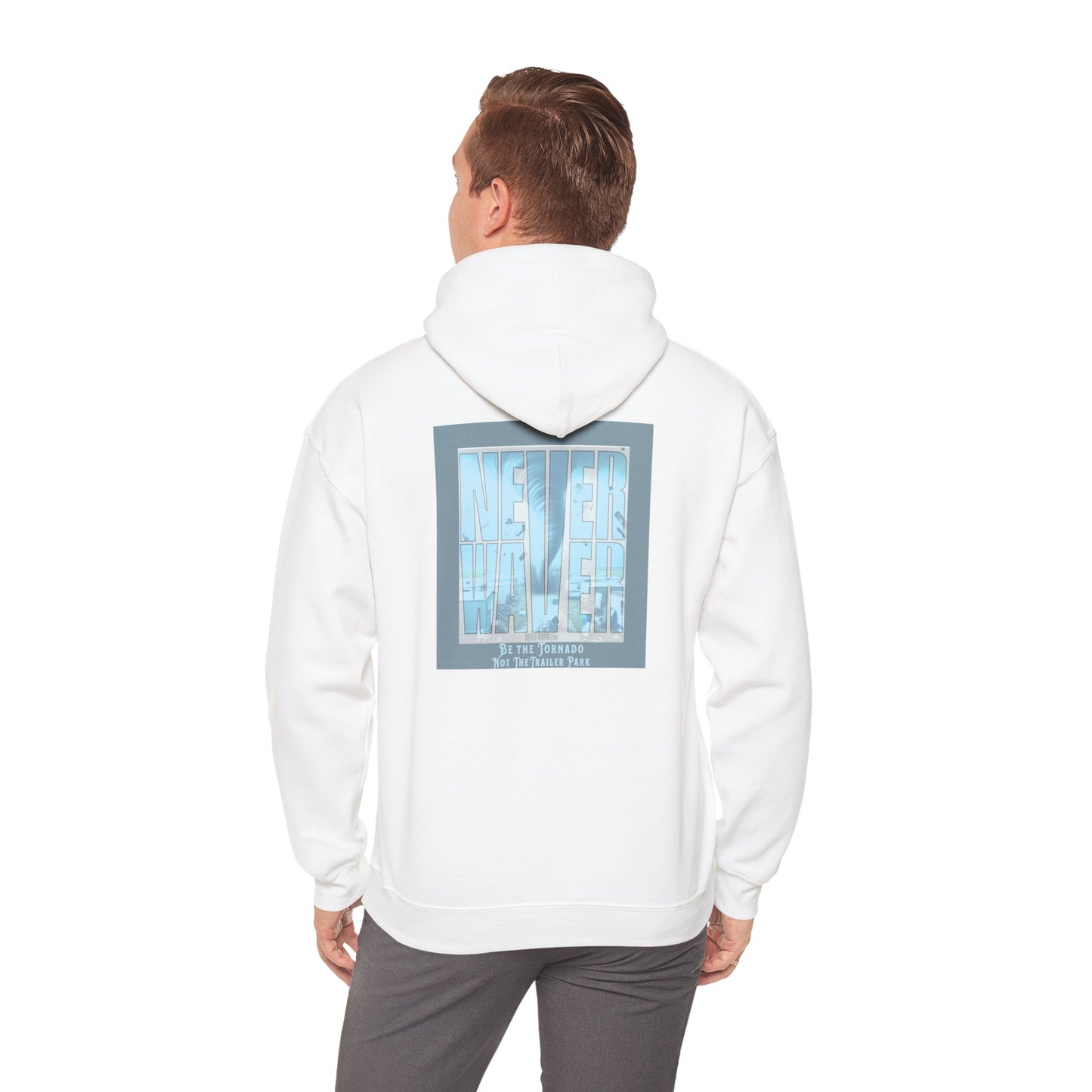 Cozy Unisex Hooded Sweatshirt - "Never Waver" Motivational Design - Never Waver