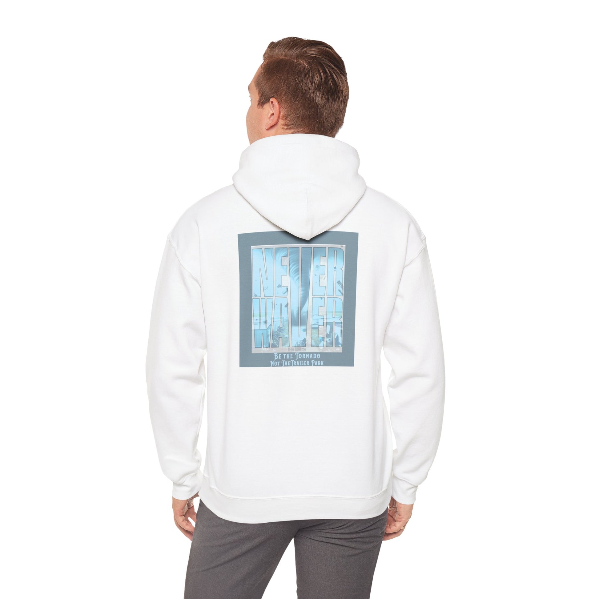 Cozy Unisex Hooded Sweatshirt - "Never Waver" Motivational Design - Never Waver