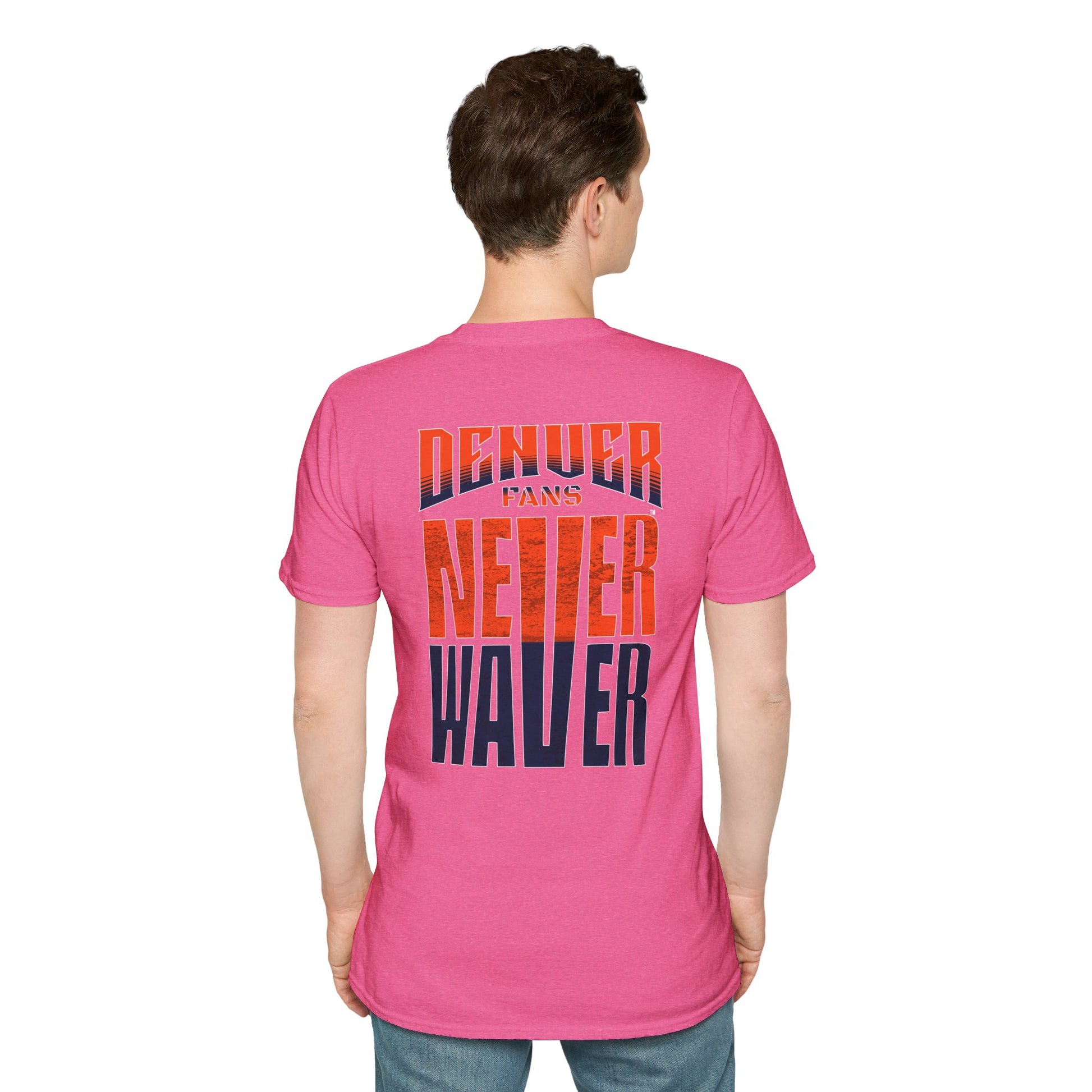 Denver Fans Never Waver Unisex Softstyle T-Shirt - Never Waver