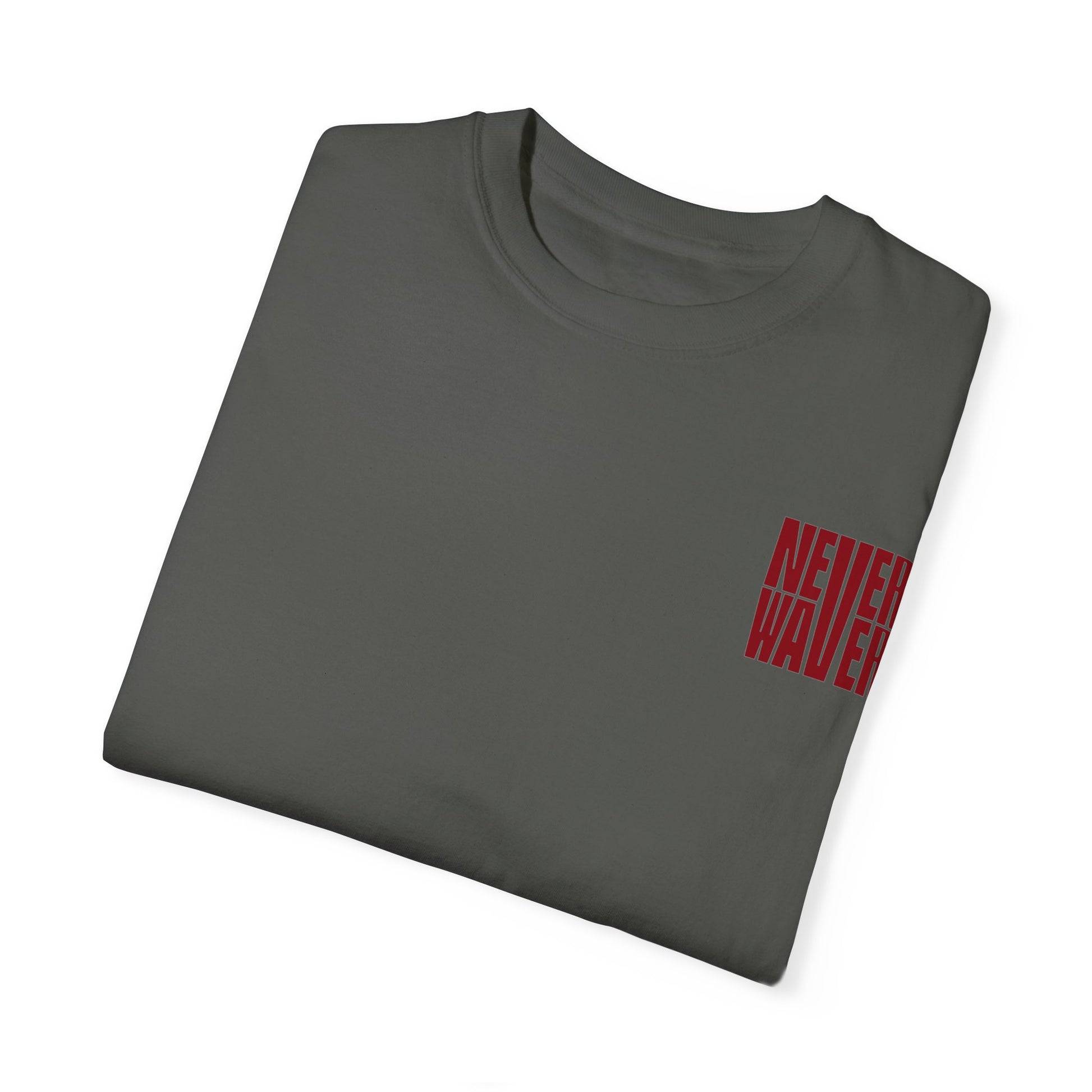 Unisex Garment-Dyed T-Shirt - 'Never Waver Just A Mom Trying Not to Raise A&&holes' Design - Never Waver