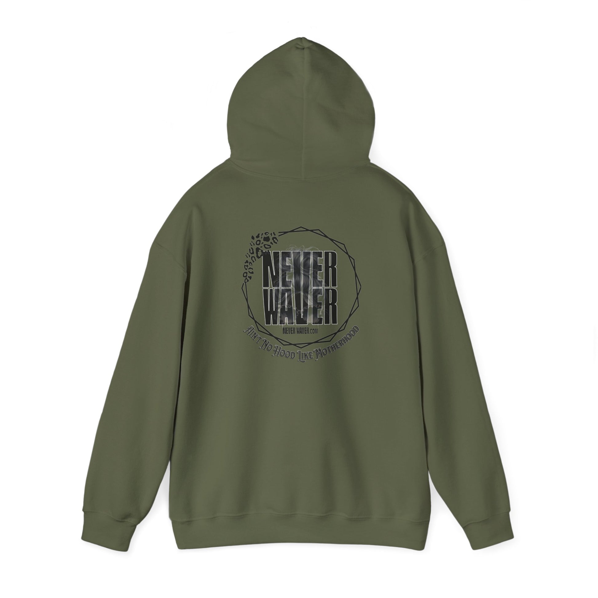 Unisex Heavy Blend™ Hoodie - 'Never Waver Ain't No Hood Like Motherhood' - Never Waver