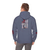 Unisex Heavy Blend™ Hooded Sweatshirt - Stylish Comfort with 'Never Waver Trump Fist Pump W Jesus  Protection' Design - Never Waver