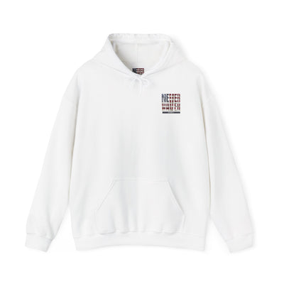 Patriotic Unisex Heavy Blend™ Hooded Sweatshirt - 'America Never Waver' - Never Waver