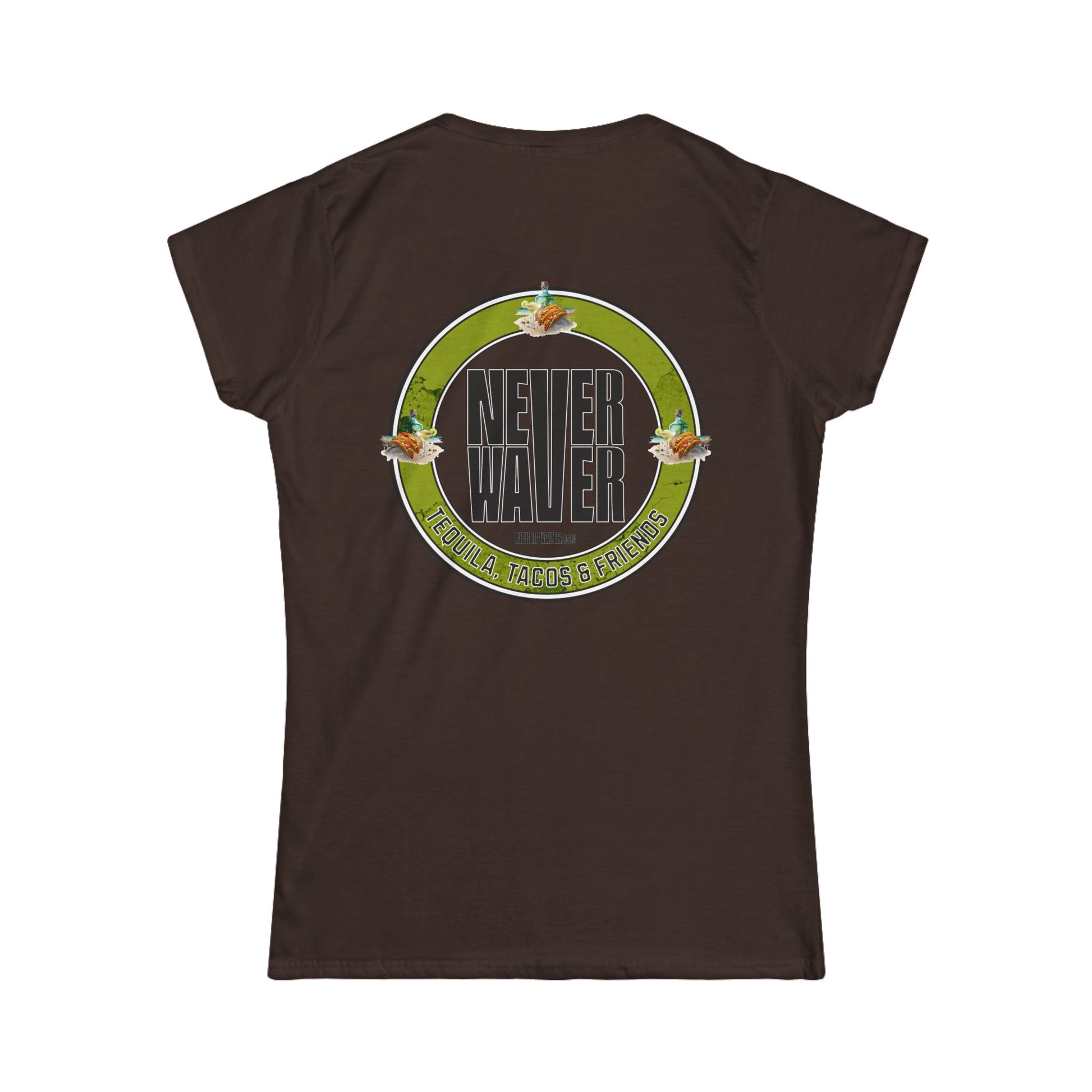 Never Waver Tequila, Tacos, And Friends Women's Soft Style Tee - - Never Waver