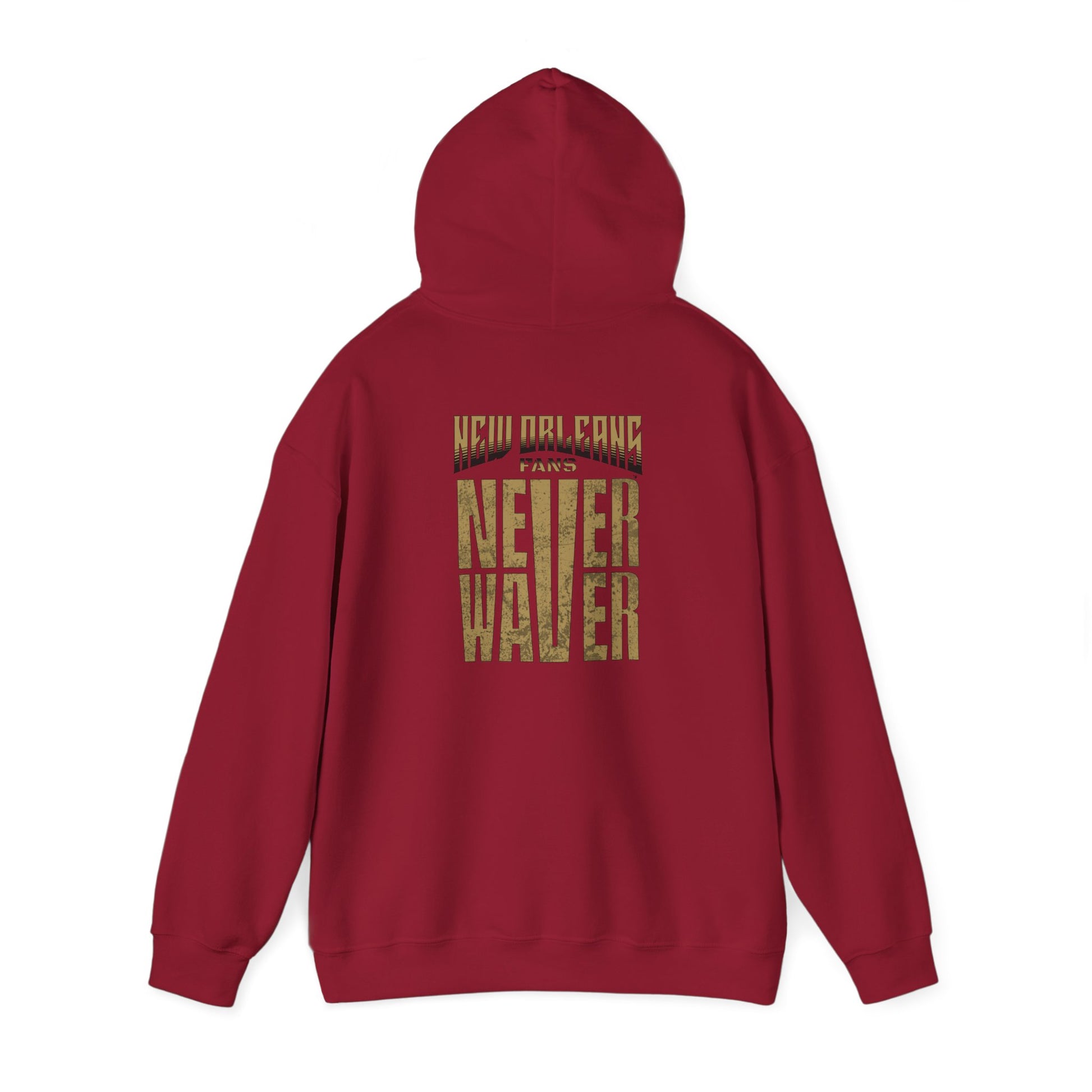 New Orleans Fans Never Waver Unisex Heavy Blend™ Hoodie - Motivational Sweatshirt for Fans - Never Waver
