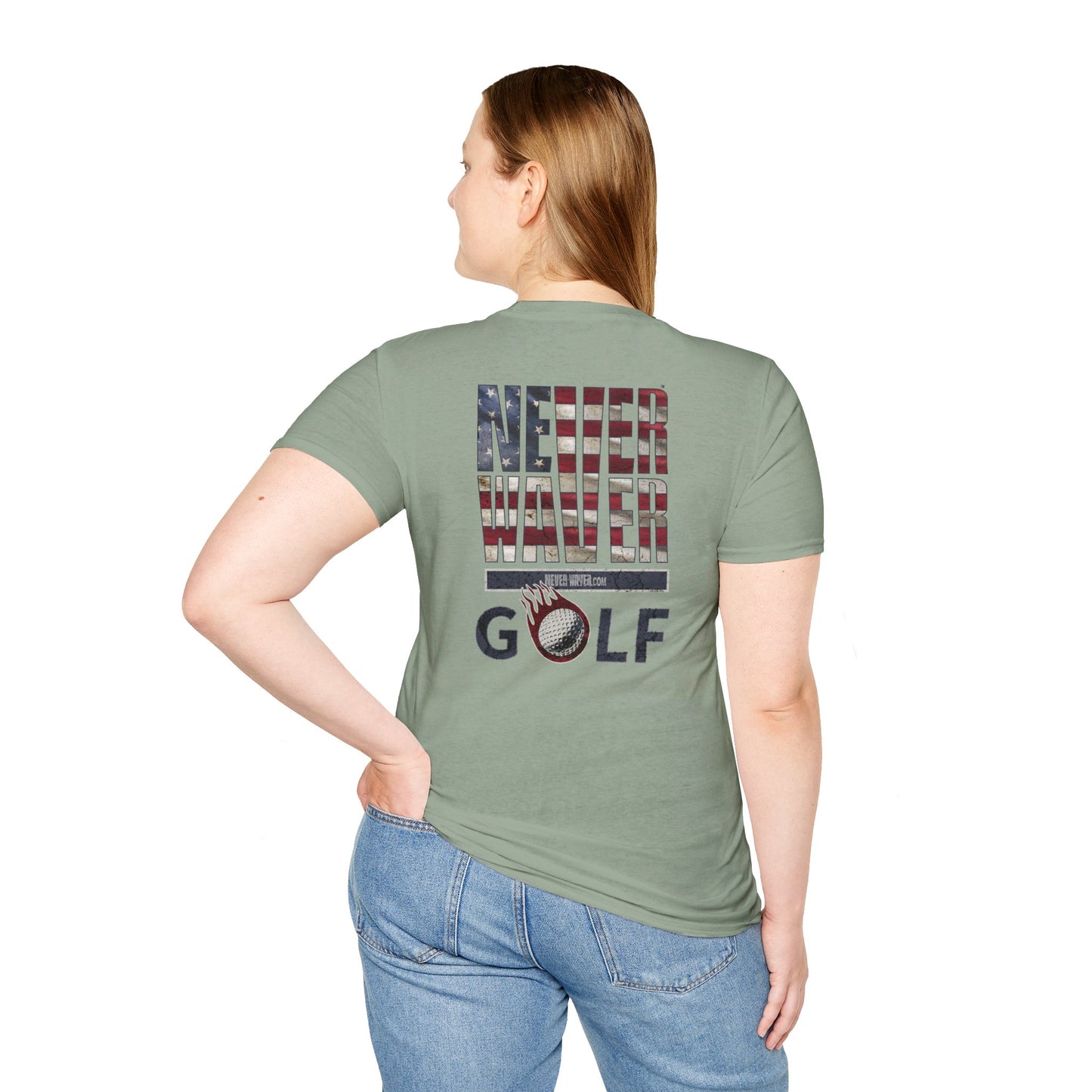 Never Waver Golf Unisex Soft style T-Shirt - Never Waver
