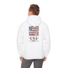 Unisex Heavy Blend™ Hooded Sweatshirt - 'Never Waver' USA Flag Design - Never Waver
