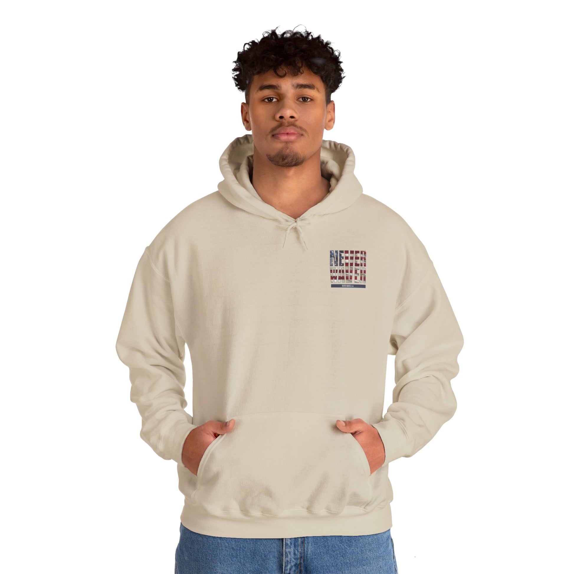 Never Waver Unisex Hooded Sweatshirt - Cozy Casual Wear for Everyday Comfort - Never Waver